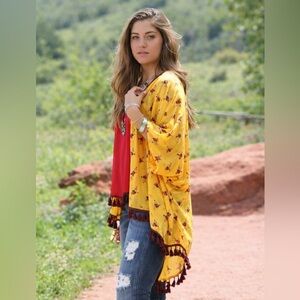 Cruel Denim Floral Kimono